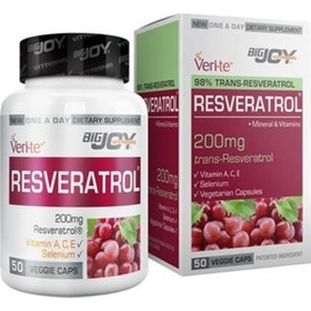 Resim Bigjoy Vitamins Resveratrol 200mg 50 Vegi Kapsül 