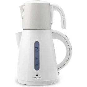 Resim Empressco Daystar Çelik Demlikli Çay Makinesi, Şık ve Dayanıklı Pearl White Tasarım 