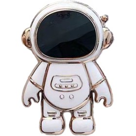 Resim halkhouse Space Astronot Figürlü Kılıfa Yapışkanlı Şık Unisex Cep Telefonu Standı 