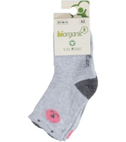 Resim Bibaby Biorganic Cute Bear 2'li Çorap 68378 Pembe 001 