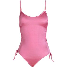 Resim Endeep Kadın Tünelli Aksesuarlı İnce Askılı Pembe Mayo-pembe Pembe 