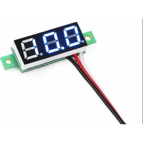 Resim OEM 0.28 Inch 0-100 3 Kablolu Dc Voltmetre Mavi 