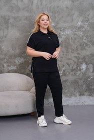 Resim D LAVELLA Büyük Beden Modal Oysho Şeritli İkili Takım 