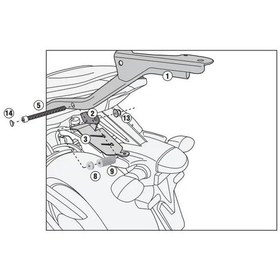 Resim Gıvı 2118fz Yamaha Mt-07 14-17 Arka Çanta Taşıyıcı Tek Renk 