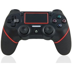 Resim Siyah Kırmızı-cep Telefonu Ve Bilgisayar Oyun Tahtası Ps4 Denetleyici Joystick Bluetooth Kablosuz Kolu Titreşim Çift Titreşim 