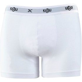 Resim Beyaz Trendy 2'li Pamuklu Boxer Seti 