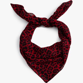 Resim Kadın Leopar Desenli Şal 