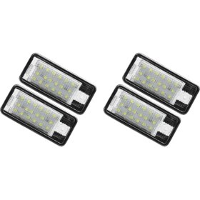 Resim Quartzite 4pcs Araba LED Lisans Numarası Audi A3 S3 8p A4 B6 B7 A5 A6 4f Q7 A8 S8 C6 Için Beyaz Beyaz (Yurt Dışından) 