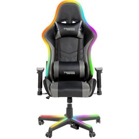 Resim TM8410-NG Comfort RGB Bluetooth Hoparlör Massage Points E-Spor Siyah - Gri Oyuncu Koltuğu 