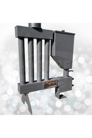 Resim AyrStore Pelet Sobası Petekli Pelet Soba Camlı Şömine Soba Stove Füze Roket 