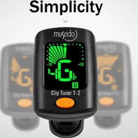 Resim Cherub T-2 Dijital Akort Aleti | Klipsli Tuner - Mandal Tip / Siyah 