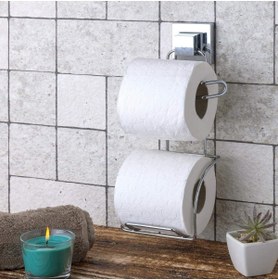 Resim Teknotel Easyfıx Yapışkanlı Yedekli Tuvalet Kağıtlık Krom Ef282 