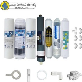 Resim Pemax Water Solutions Purefer Açık Kasa Çift Sedimentli Sertifikalı 7'li Platinium Mebran Şeffaf 4'lü Mineral-B12 Alkali 