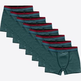 Resim Malabadi Erkek Çocuk Yeşil 8 Li Paket Pamuk Elastan Boxer 208 