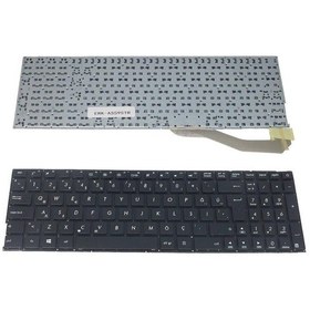 Resim Asus Uyumlu X540SA Siyah Çerçevesiz Türkçe/Q Notebook Klavye Tuş Takımı 