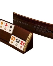 Resim Erdo Ticaret Yüksek Kalite Oval Ağaç Okey Seti 