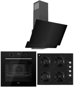 Resim Ferre BLACK PLUS SERİSİ 3LÜ CAM ANKASTRE SET (QBL63CS-S2140-D063) 