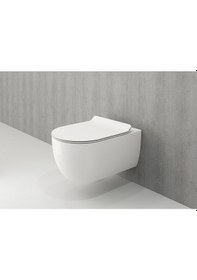 Resim Bocchi 1416-002-0128 V-Tondo Rımless Klozet ve Kapak M Beyaz 