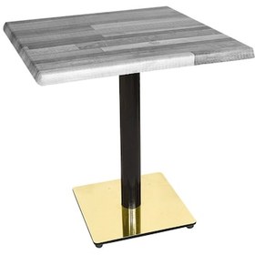 Resim Beymobilya Karanfil Werzalit Gold Kare Masa 80X80 (532345147) 