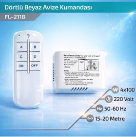 Resim kialed Dörtlü Beyaz Avize Kumandası – FL-2118 