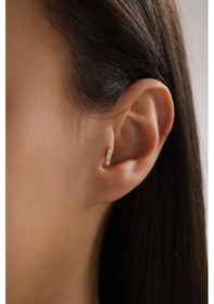 Resim Altın Taşlı Piercing Altın 