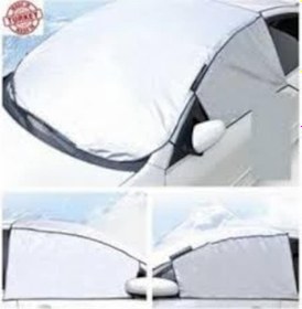 Resim Buzlanma Önleyici Araba Cam Üstü Kar Örtüsü Ön Ve Yan Cam Koruma Brandası 