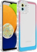 Resim Galaxy A03 Ile Uyumlu Kılıf Taşlı Ve Renk Geçiş Tasarımlı Lens Korumalı Park Kapak CoverZone