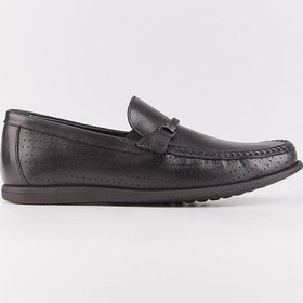 Resim Hakiki Deri Light Kauçuk Taban Siyah Erkek Loafer Ayakkabı-siyah Siyah 