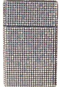 Resim Nesgıft Kadın Neon Swarovski Pembe Janjan Taşlı Ince Uzun Sigara Kutusu 