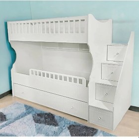 Resim Lugo Tamamı Mdf Lake Boyalı Yavrulu 3lü Ranza B 