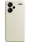 Resim Xiaomi Redmi Note 13 Pro İmitasyon Sıvı Silikon Telefon Kılıfı Beyaz 