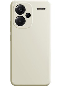 Resim Xiaomi Redmi Note 13 Pro İmitasyon Sıvı Silikon Telefon Kılıfı Beyaz 