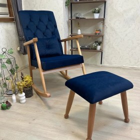 Resim Asedia Asediatrendnaturel Kapitoneli Puflu Sallanan Sandalye 