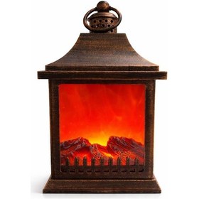 Resim Dekoratif Ledli Şömine Lamba Alk4595 36cm 