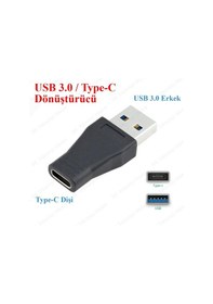 Resim Usb 3.0 Erkek To Usb 3.1 Type-C Dişi Dönüştürücü 