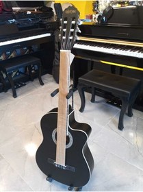 Resim PUANDORG Ravenni Rcg-120 Klasik Gitar (MAT SİYAH) 4/4 Tam Boy -kılıf - Pena - Kapo Hediyeli. 