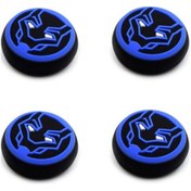 Resim Black Panther Desenli Xbox One S/one X/xbox E/xbox 360 Analog Koruyucu Silikon Pad Mavi Logo 