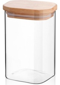 Resim Kare Bambu Kapaklı Baharatlık 65x110 Çok Renkli 