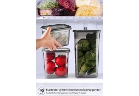 Resim Kitchen Life Etiketli 12 Adet Büyük Boy Rectangle Dikdörtgen Saklama Kabı Seti - 1300 ml Kahvaltılık Saklama Kabı 
