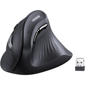 Resim Ugreen 4000 DPI 6 Tuşlu Ergonomik Kablosuz Dikey Mouse, Siyah, 25444 