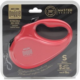 Resim Doggie Master Small Otomatik Tasma 5 Metre Pembe 
