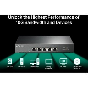 Resim TP-Link Tl Sx105 8 Port 10G Multı Gıgabıt Masaüstü Swıtch 