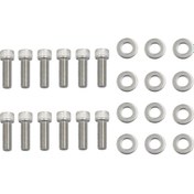 Resim Yifomall Paslanmaz Çelik Sbc Egzoz Başlığı Cıvata Takımı - Chevrolet 283 327 350 383 400 Tpı Uyumlu 