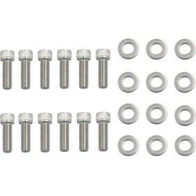 Resim Yifomall Paslanmaz Çelik Sbc Egzoz Başlığı Cıvata Takımı - Chevrolet 283 327 350 383 400 Tpı Uyumlu 
