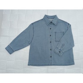Resim Jabber Kot Gömlek Erkek Çocuk Oversize Açık Mavi 