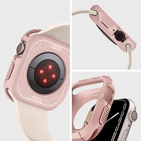 Resim Spigen Apple Watch Seri 6/SE/5/4 (44mm) ile Uyumlu Kılıf Rugged Armor / Rose Gold - 062CS24470 