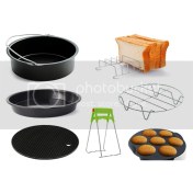 Resim Baosity 10 Parça 8 Inç Pişirme Aksesuar Seti - Siyah/Gri (Yurt Dışından) 