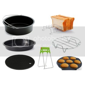 Resim Baosity 10 Parça 8 Inç Pişirme Aksesuar Seti - Siyah/Gri (Yurt Dışından) 