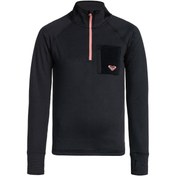 Resim Roxy Waves Of Warmth Waffle Layer Kadın Siyah İçlik Üst 