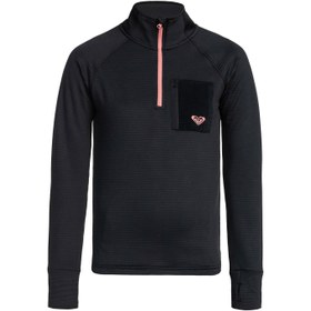 Resim Roxy Waves Of Warmth Waffle Layer Kadın Siyah İçlik Üst 